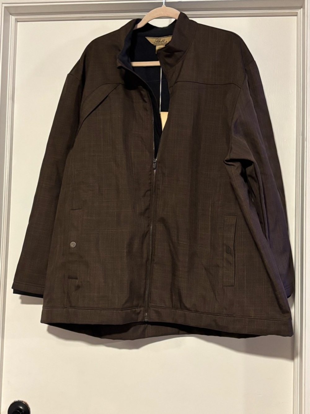 Women's Brown Zip-Front Shirt Coat